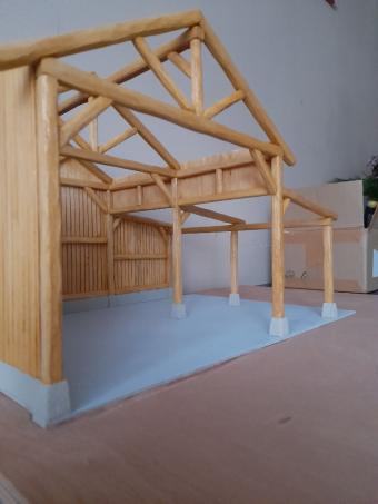 Création Bouw van een opslag voor stro