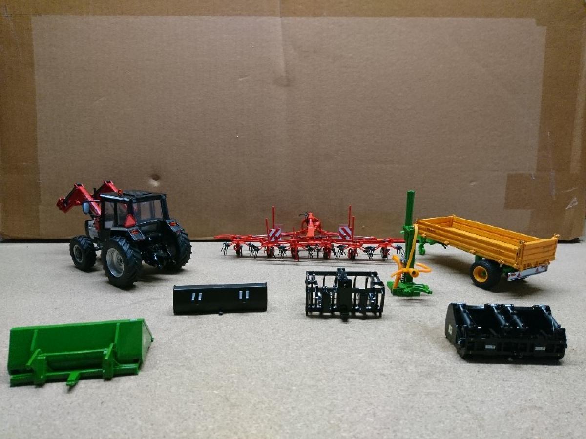 lot miniatures agricoles BRITAINS - 1/32 occasion - Britains 1/32 -  Tracteurs avec accessoire(s) - UniversMini