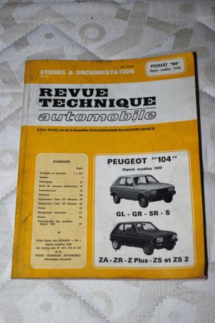 Revue technique RTA Peugeot 104 depuis 1980