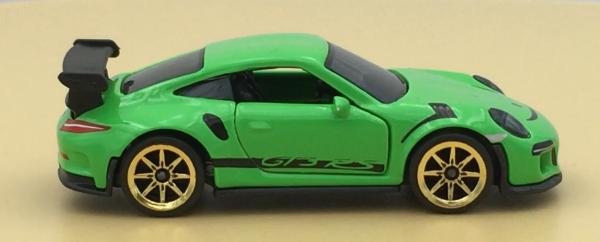 Porsche 911 GT3 RS Majorette verde, bacalao. 209H, escala 1/59