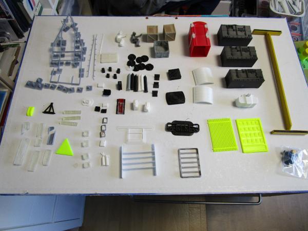 batch of 3d printed parts for the handyman