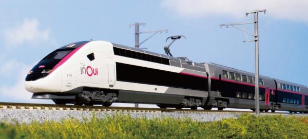 EXTRA NEUF ( NOUVEAU) -TGV INOUI EURODUPLEX 10 ELEMENTS EN 2 COFFRETS - KATO - N