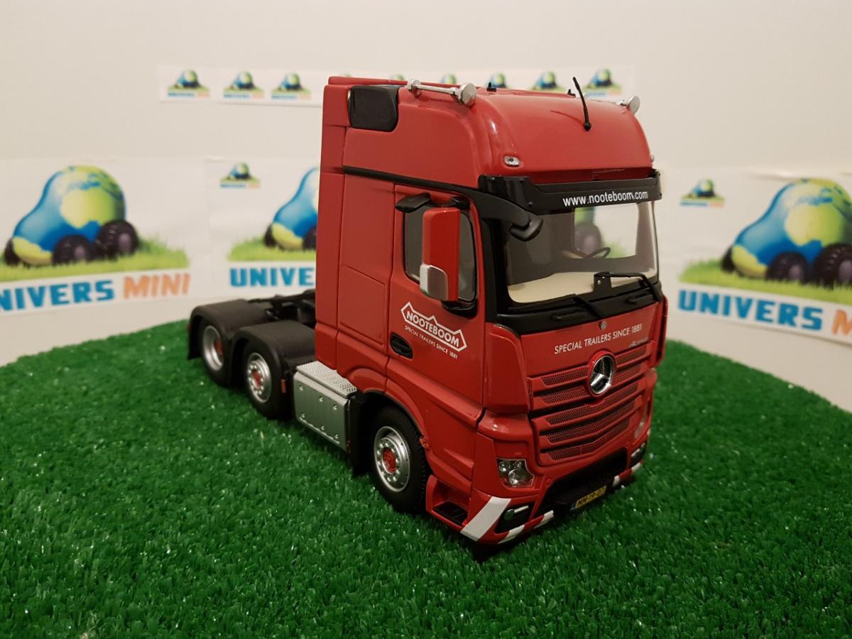 1:32 Marge Models Mercedes Benz Actros Gigaspace 6x2 Red Nooteboom 