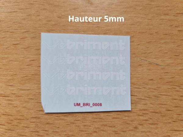 4 décalques logo BRIMONT blanc 5.5mm