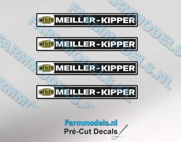 4 adhesivos con el logotipo de texto MEILLER de 3.5 mm (precortados)