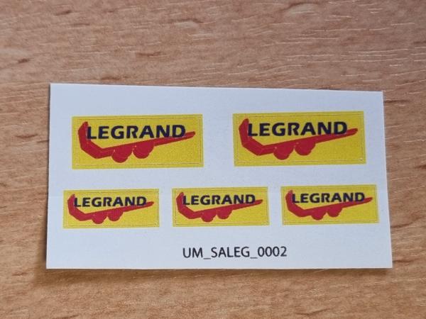 5 SA LEGRAND-logostickers 5/7 mm (voorgesneden)