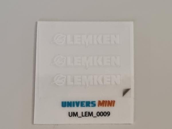 4 pegatinas blancas logo LEMKEN 4mm (precortadas)