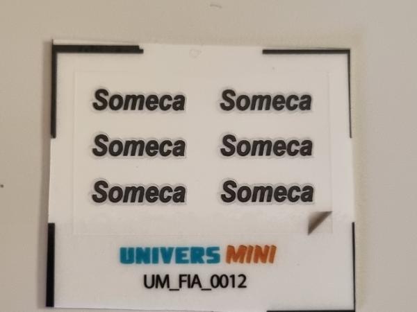 6 black/white SOMECA stickers 2.5mm (pre-cut)