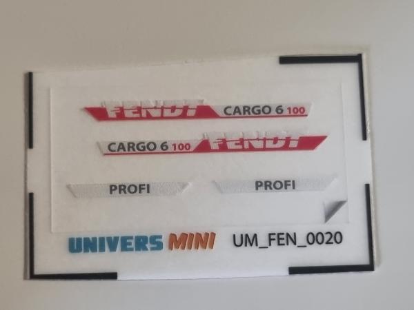 4 autocollants chargeur FENDT Cargo 6.100 (pré-coupé)