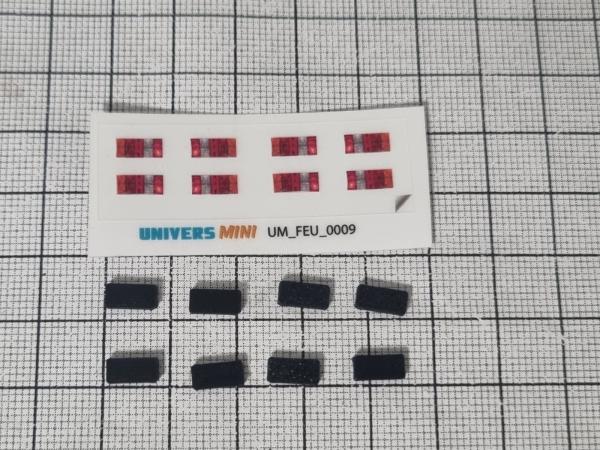 8 feux arrière Type 2 (autocollants + supports)