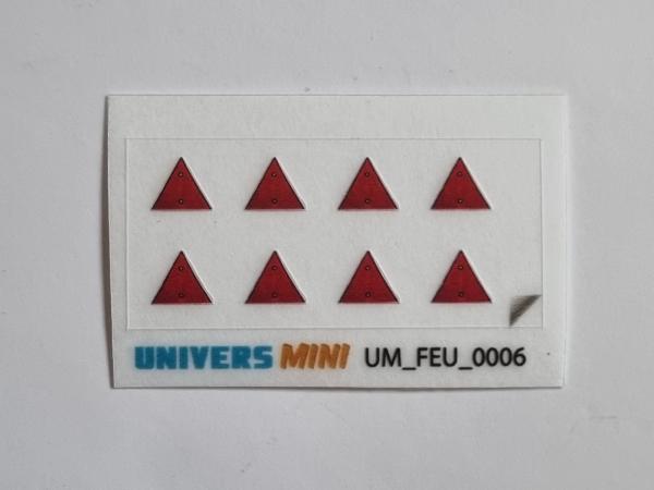 8 autocollants catadioptre triangle 4mm (pré-coupé)