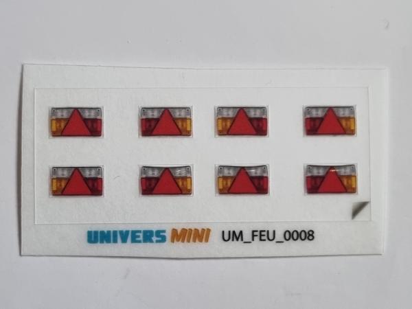 8 autocollants feux arrière type 1 (pré-coupé)