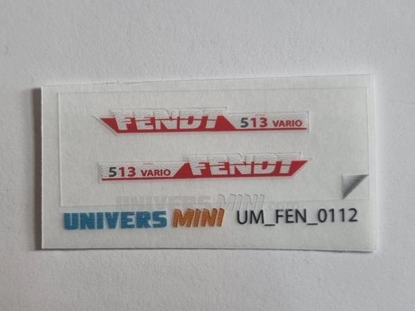 2 autocollants capot FENDT 513 Vario Gen 4 (pré-coupés)