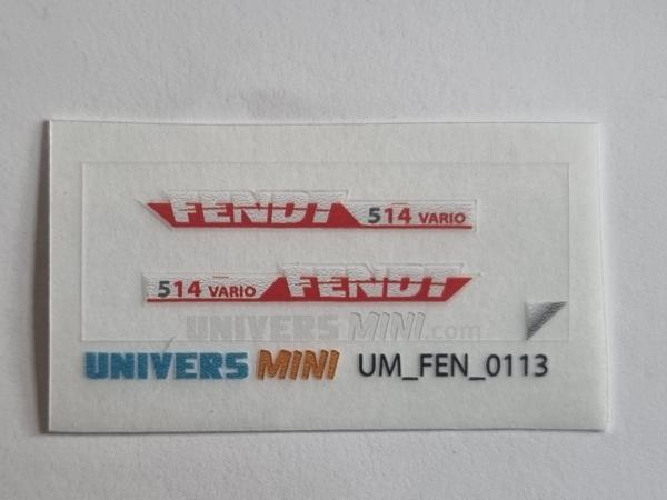 2 autocollants capot FENDT 514 Vario Gen 4 (pré-coupés)