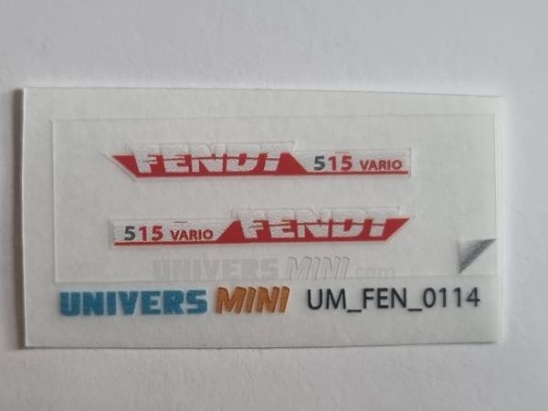 2 autocollants capot FENDT 515 Vario Gen 4 (pré-coupés)