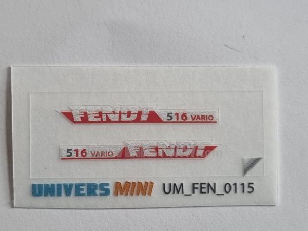 2 autocollants capot FENDT 516 Vario Gen 4 (pré-coupés)