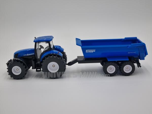 NEW HOLLAND T8 + benne KRAMPE HP 20 Blue Edition