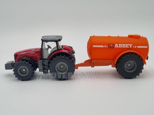 MASSEY FERGUSON 8690 + tonne à liser ABBEY