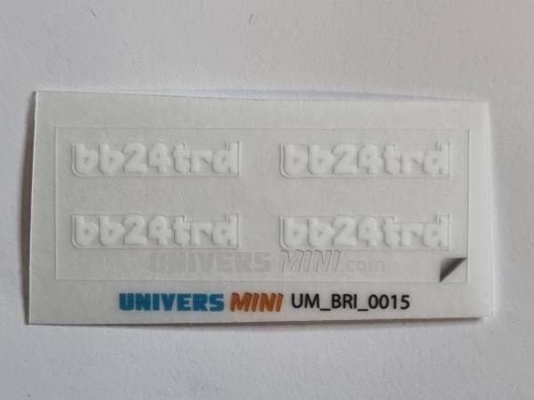 4 autocollants BRIMONT BB24trd blanc 3mm (pré-coupé)