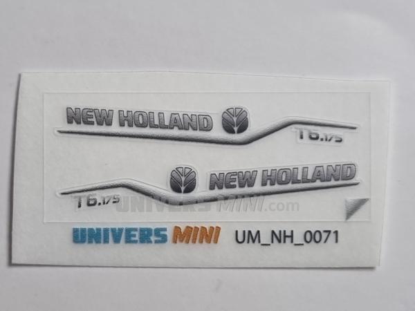2 autocollants capot NEW HOLLAND T6.175 (pré-coupés)