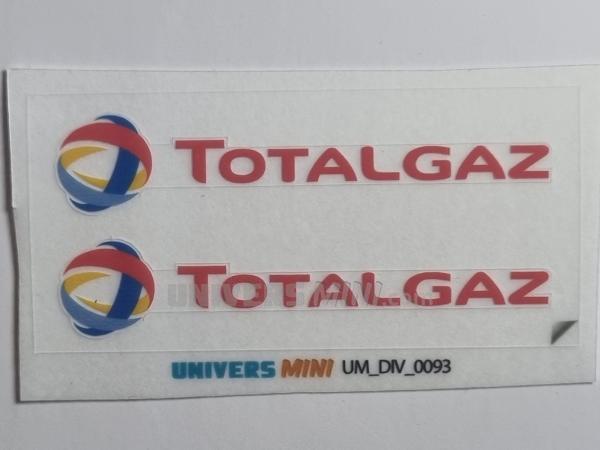 2 autocollants TOTAL GAZ 10mm (pré-coupé)