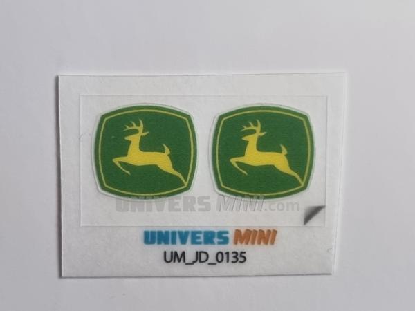 2 logos JOHN DEERE 12mm (pré-coupés)