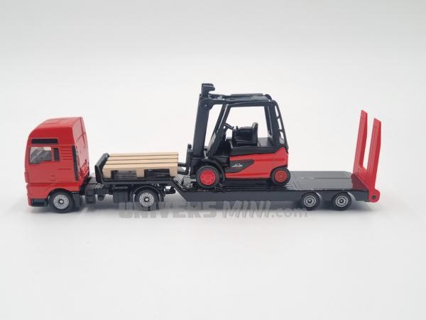 Camion MAN + surbaissé + élévateur Linde
