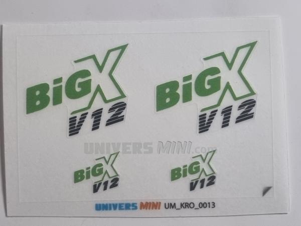4 autocollants KRONE BigX V12 (pré-coupés)