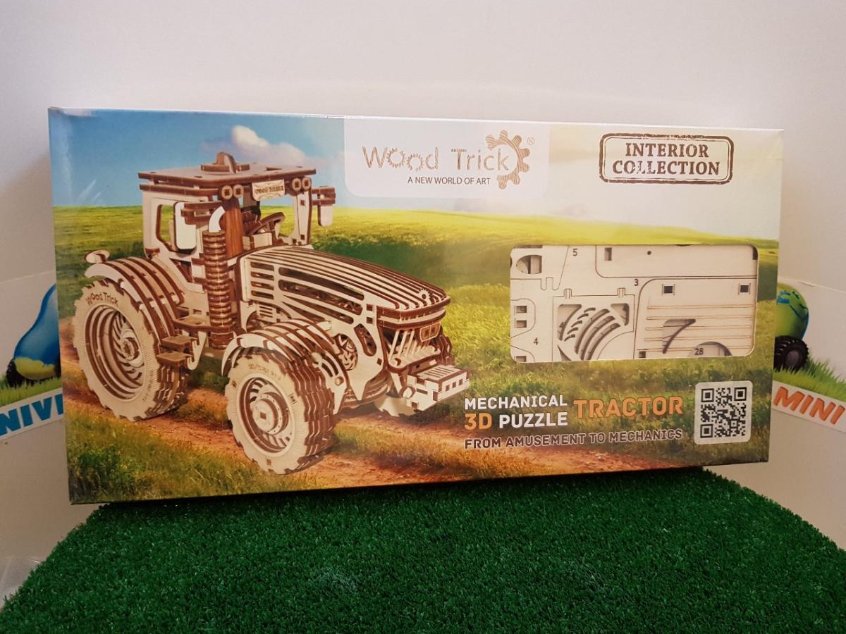 spade Verhoogd Afgekeurd JOHN DEERE tractor 3D puzzel - WOOD TRICK 90333 - Puzzels voor accessoires  - UniversMini